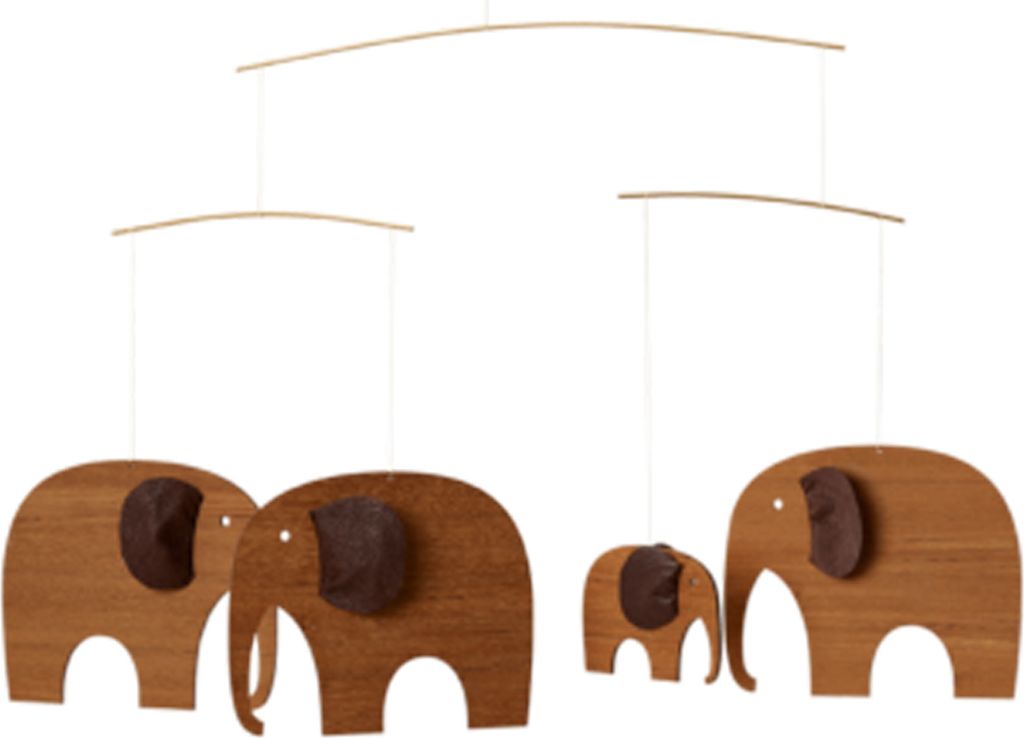 Flensted Mobiles - Elefantenparty Mobile, Holz