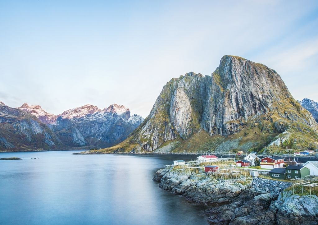 hansepuzzle 44235 - Fjord in Norwegen Puzzle, 260 Teile, Natur, 41,0 x 28,0cm mit hochwertiger Aufbewahrung, Kartonbox & Beutel