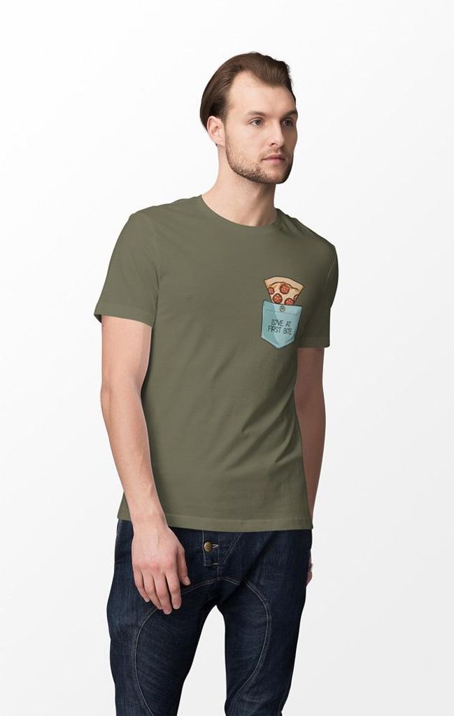 D&B Uni Polo PO00019 Love At First Bite Pocket MilitärGrün-Größe 2XL