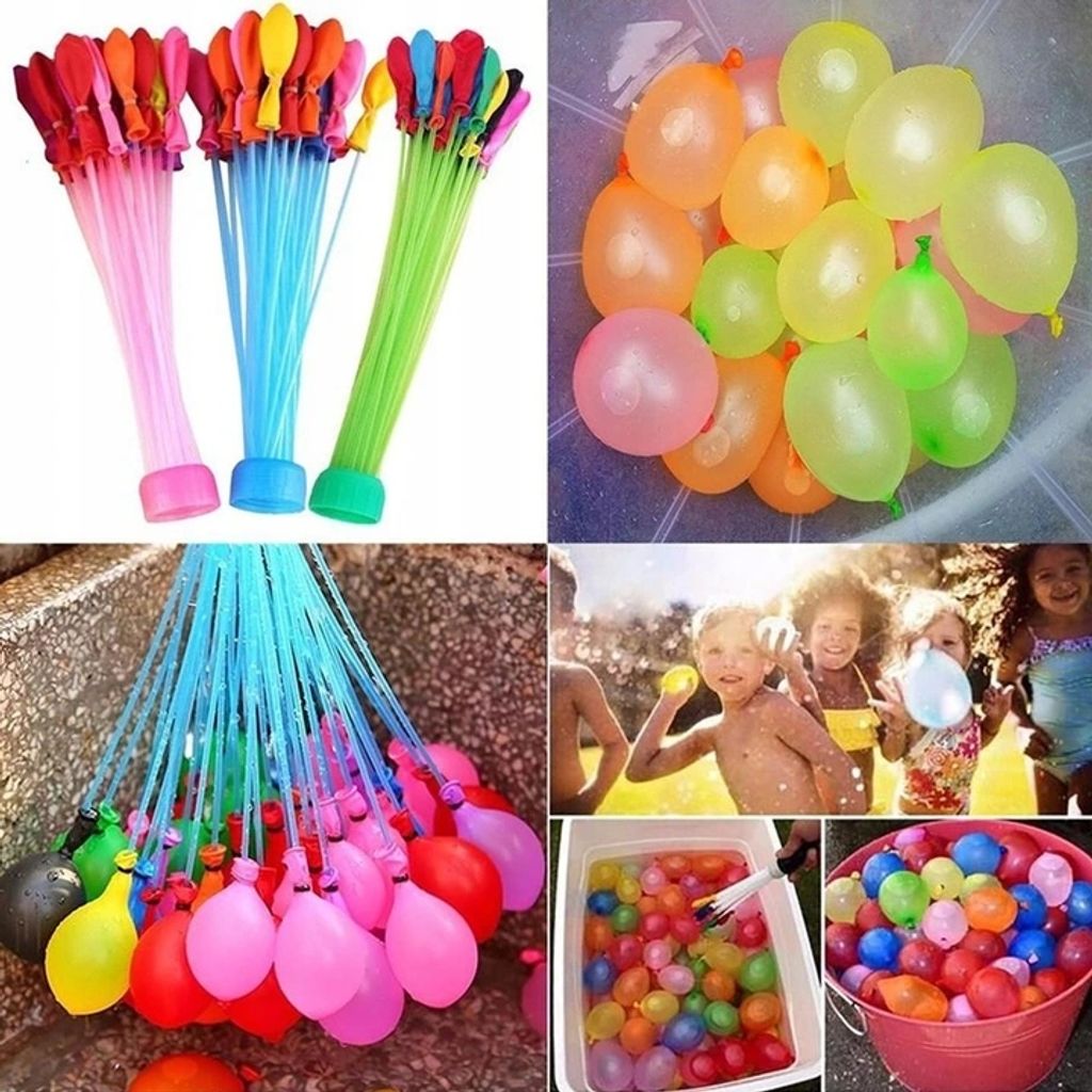 111 Stück Luftballons Wasserballons Wasserbomben Spiel Outdoor Bunt Ballons 