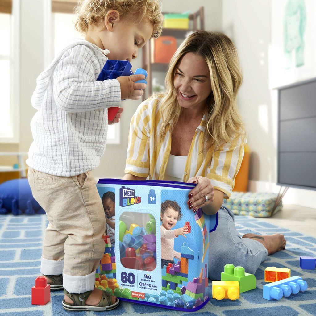 Mega Bloks Big ECO sáček kostek modrý Obrázek produktu 50