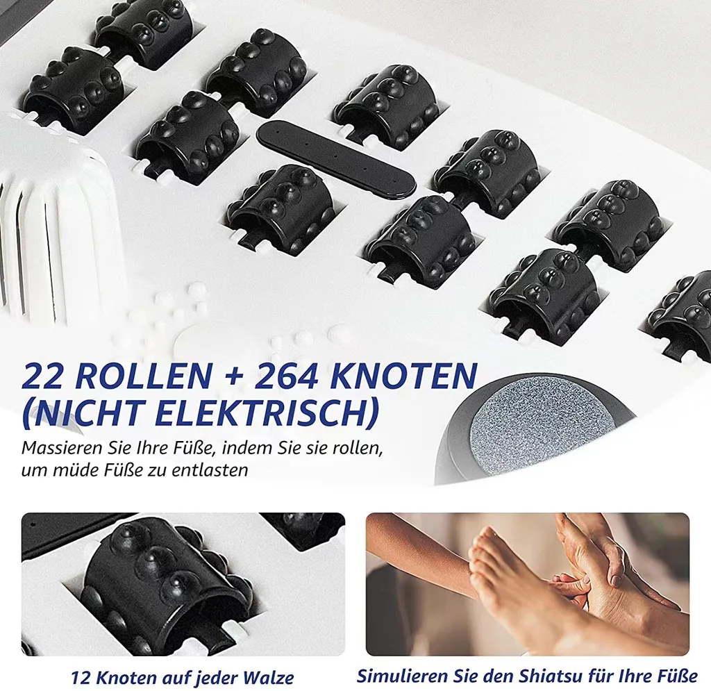 Baignoire pour les pieds électrique avec fonction massage relaxante - 4