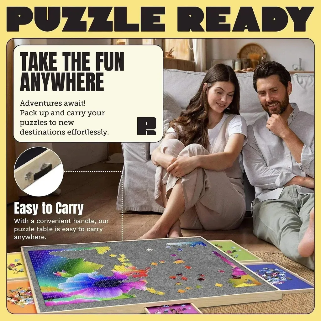 Plateau de puzzle grand format 1500 pièces pliable et stable - 3
