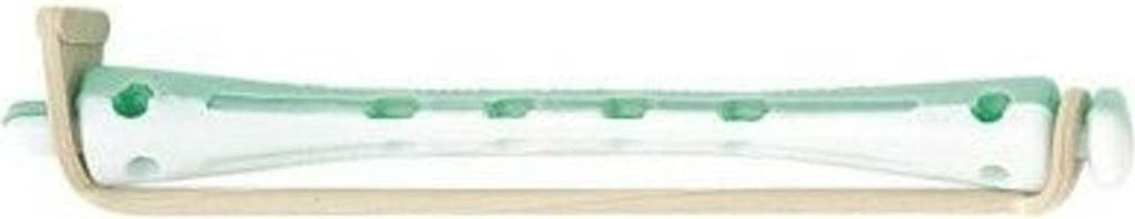 Sinelco Permanent Lockenwickler Lang 12st Grün Weiß 6mm