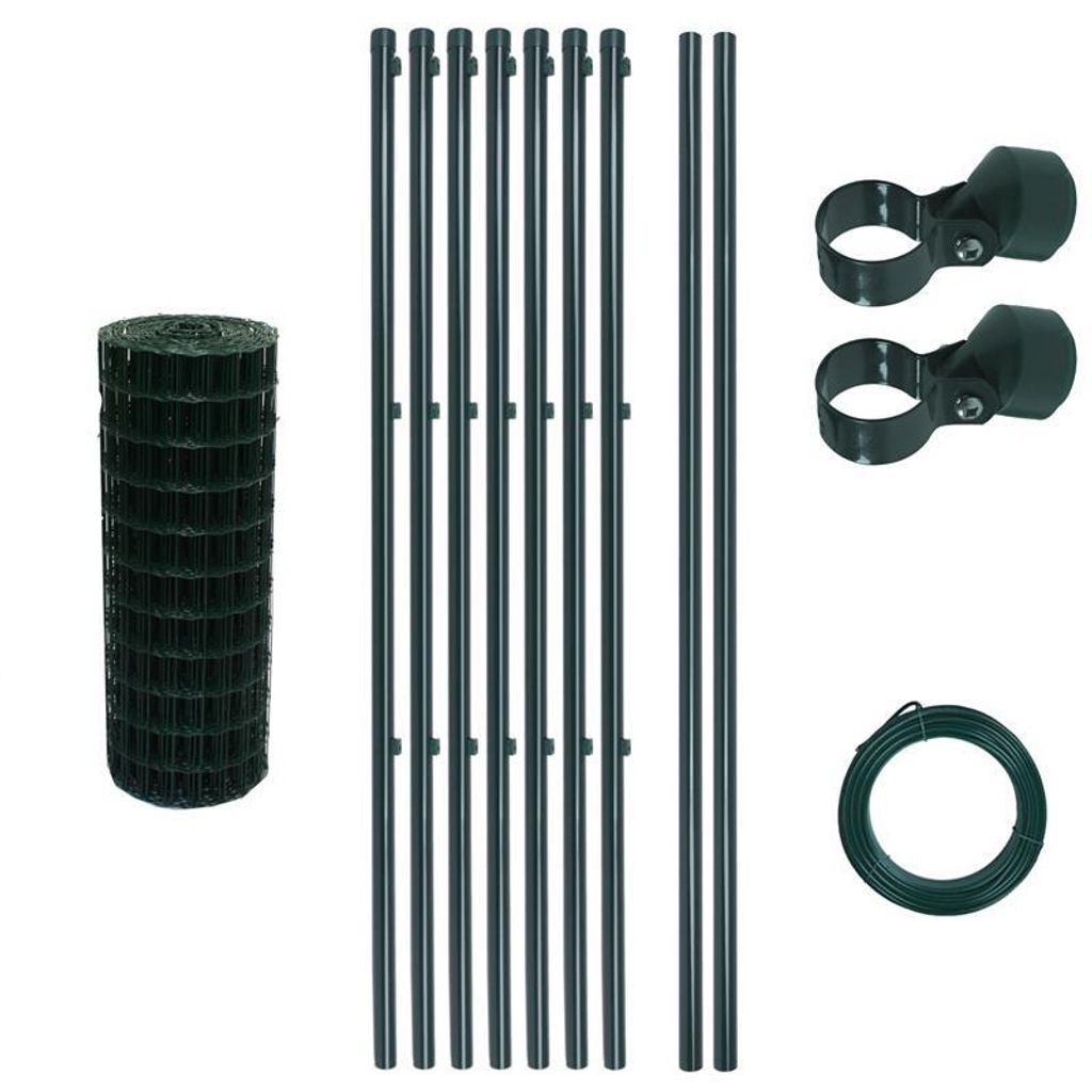 Schweißgitterzaun Komplettset 0,8 x 10m Zaunset Gartenzaun Zaun mit Pfosten Set