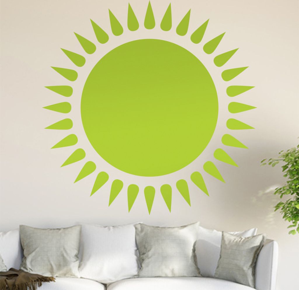 Sonnen Ornament Wandtattoo in 6 Größen - Wandaufkleber Wall Sticker - Dekoration, Küche, Wohnzimmer, Schlafzimmer, Badezimmer