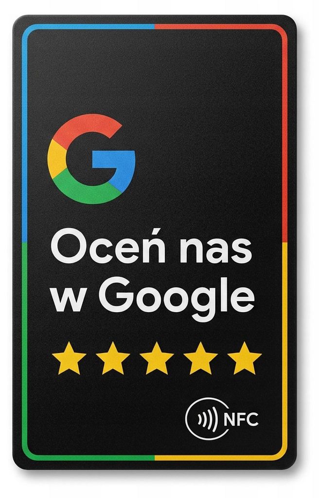 Karta NFC czarna Oceń nas w Google do opinii dla firm Zdjęcie produktu 