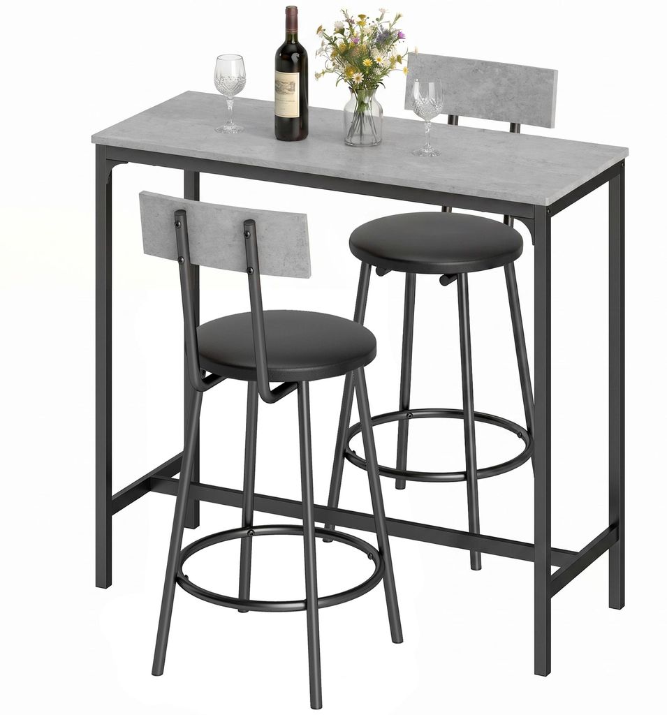 HOMCOM Bartisch mit Barhocker Tresentisch mit 2 gepolstert Produktbild 