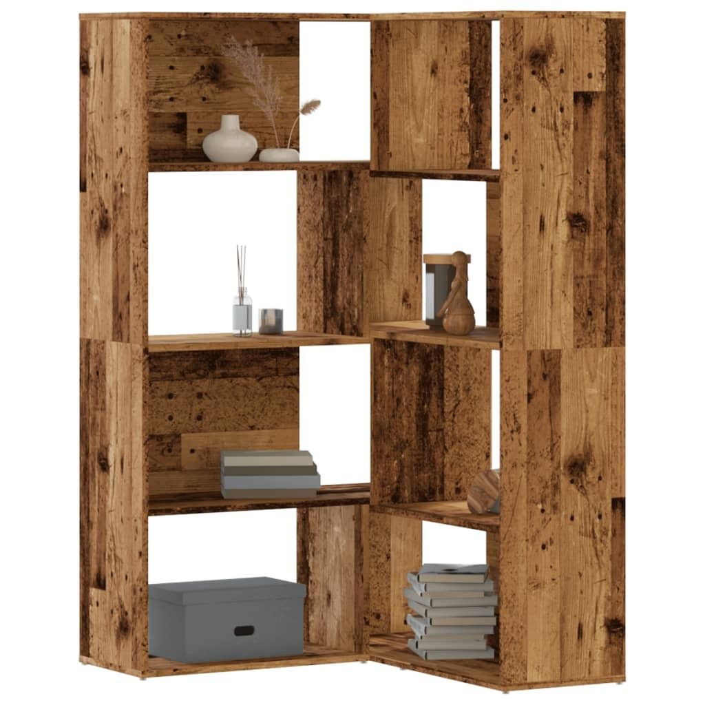 Maison Exclusive - Eck-Bücherregal 4 Etagen Antikholz 85x85x140 cm Holzwerkstoff