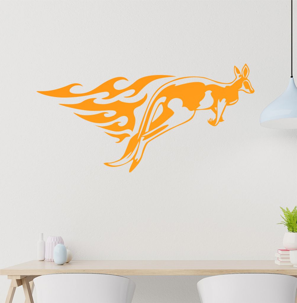 Tribal Känguru Wandtattoo in 6 Größen - Wandaufkleber Wall Sticker - Dekoration, Küche, Wohnzimmer, Schlafzimmer, Badezimmer