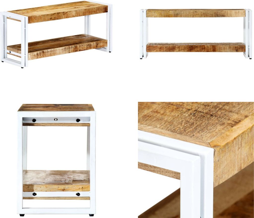 vidaXL TV Schrank 90 x 30 x 40 cm Massivholz Mango - TV-Schrank - TV-Schränke - TV-Möbel - TV-Konsole