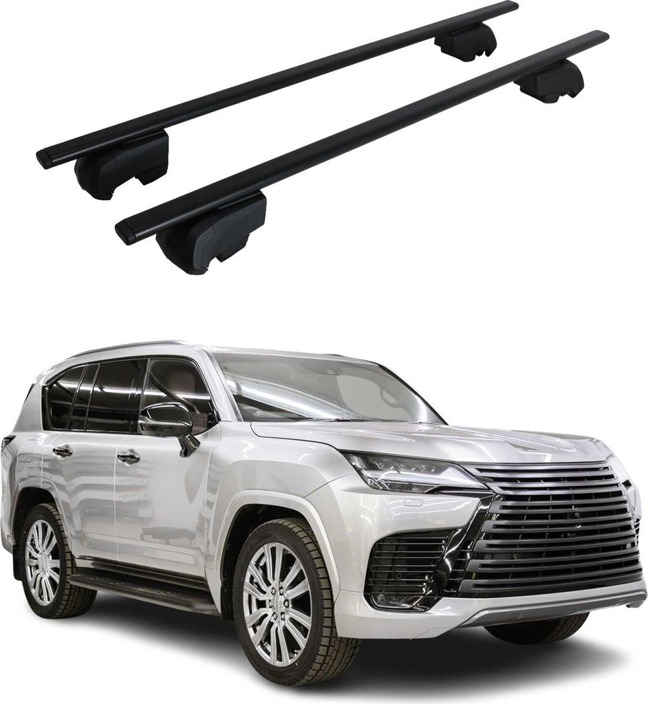 Dachträger Grundtäger für Lexus LX 2021-2025 75kg Metall Schwarz 2 tlg