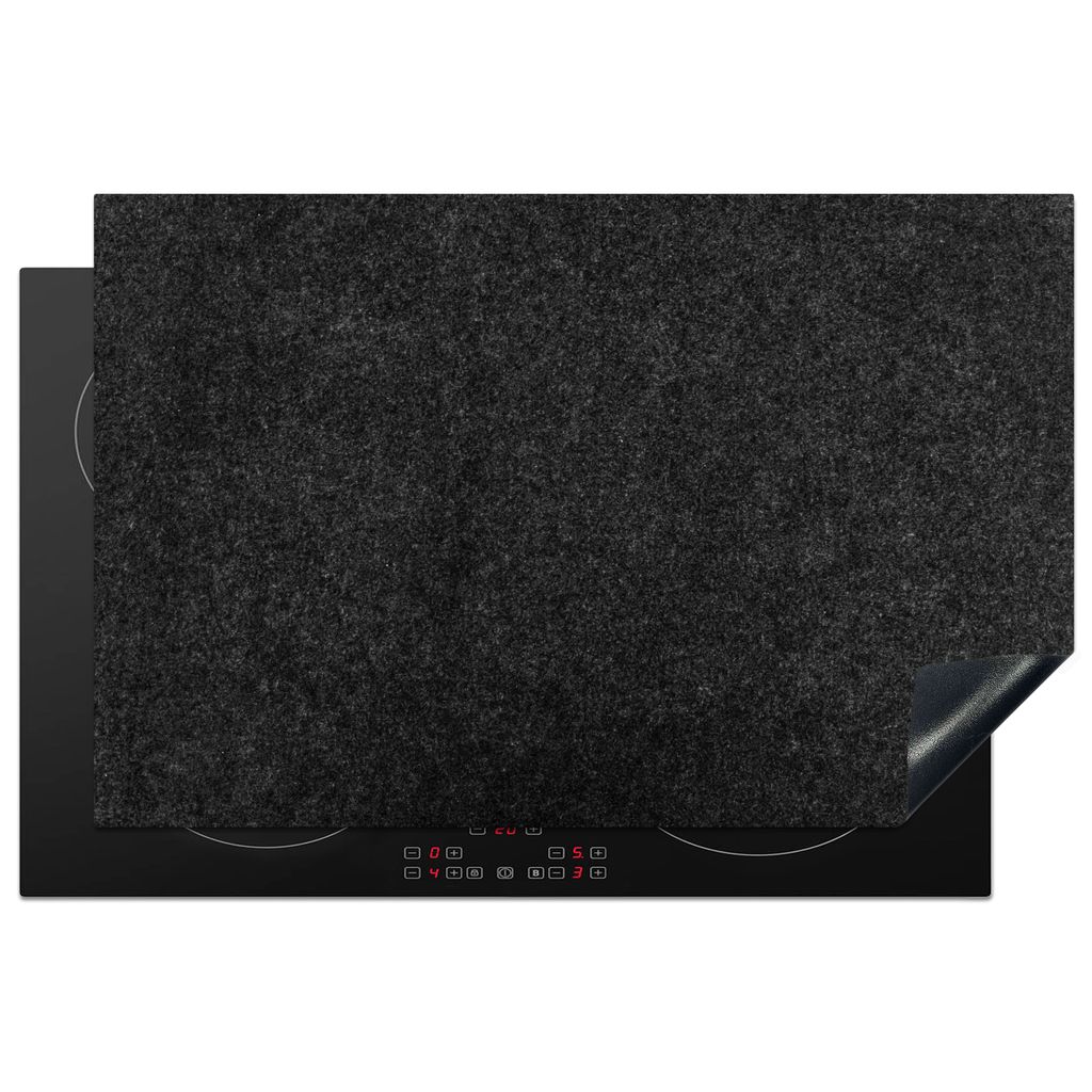 KitchenYeah Herdabdeckplatte Granit - Schwarz - Granitstruktur - Dunkel , 80x52cm, Küche Deko, Glaskeramikkochfeld Herdabdeckung, Abdeckplatte f...