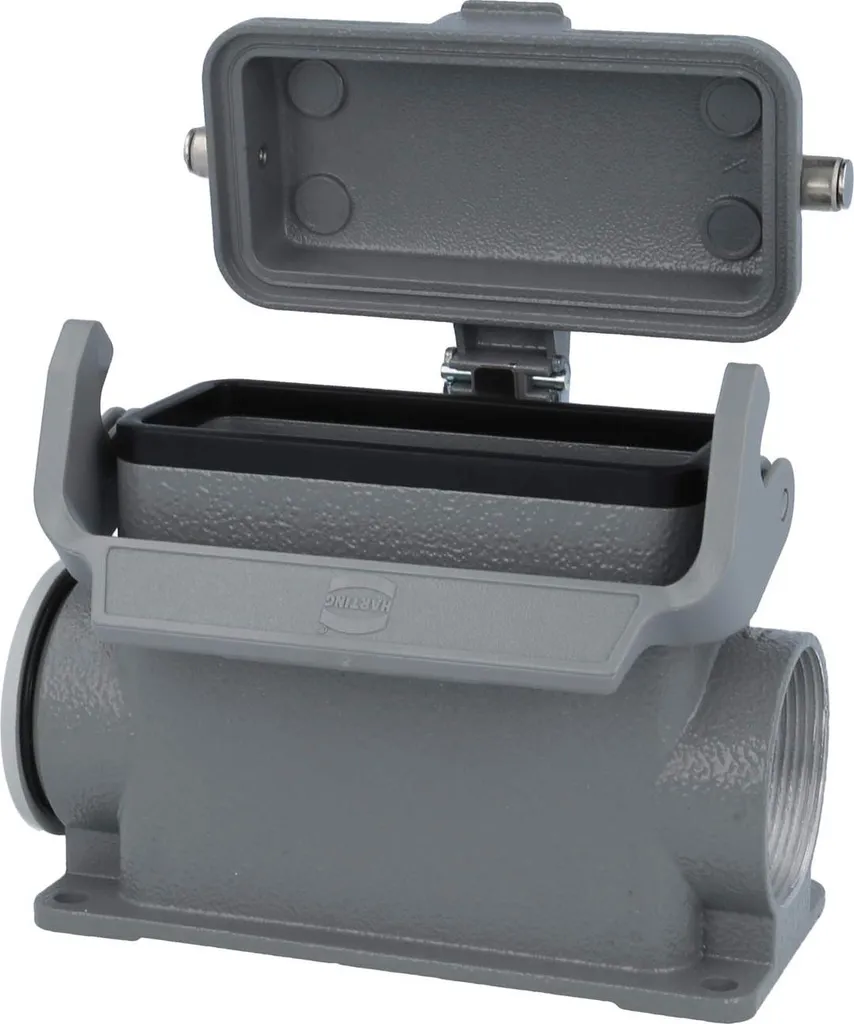 Base HARTING Han 16B Alta 1xM40 Laterale 1 Leva con Cappuccio Metallo