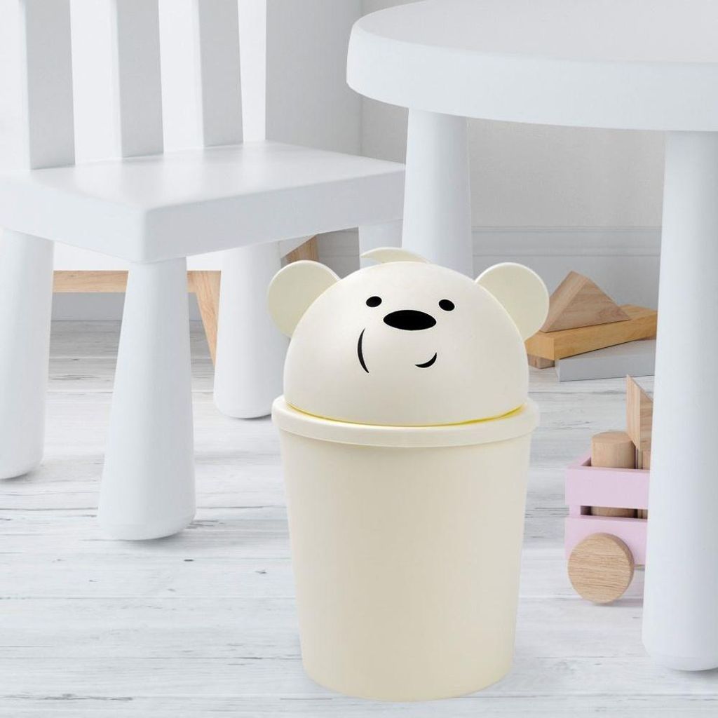 Mini Poubelle De Bureau Mignonne En Forme D'Animal - Corbeille à Papier Multifonction Avec Couvercle