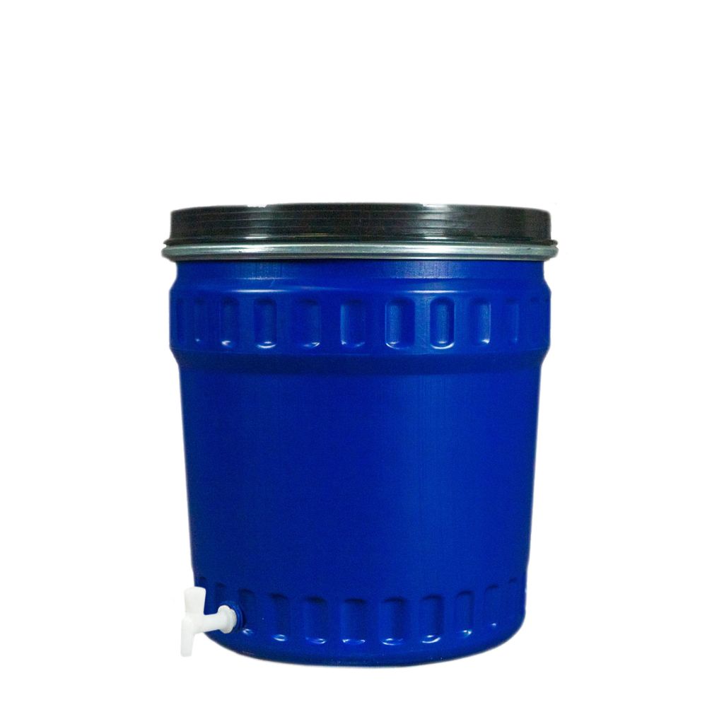 Wasserhahnfass 120l Kunststoff mit Metallklammer Regenwassertank