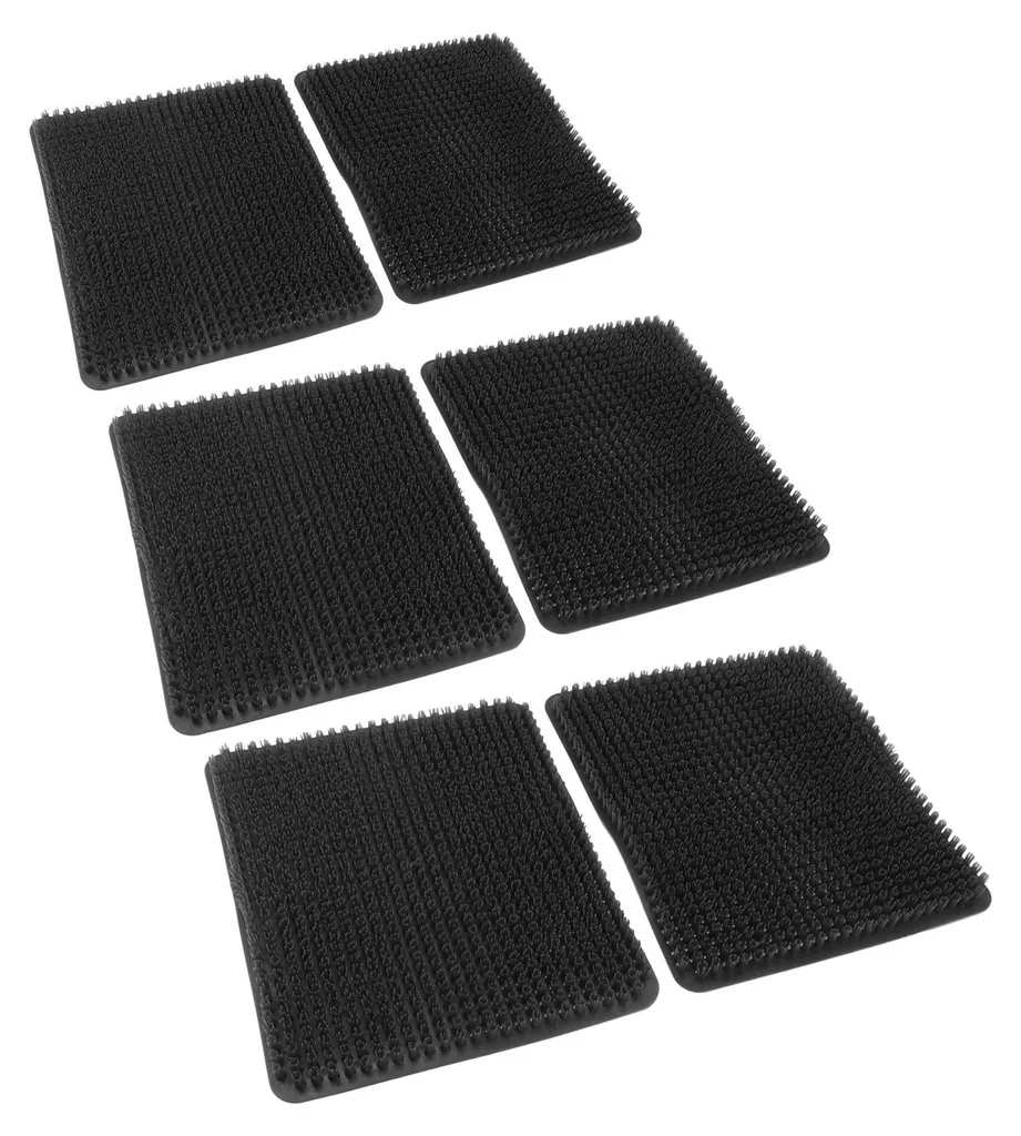 Tapis de ponte pour poules en plastique PE noir - Lot de 6 accessoires