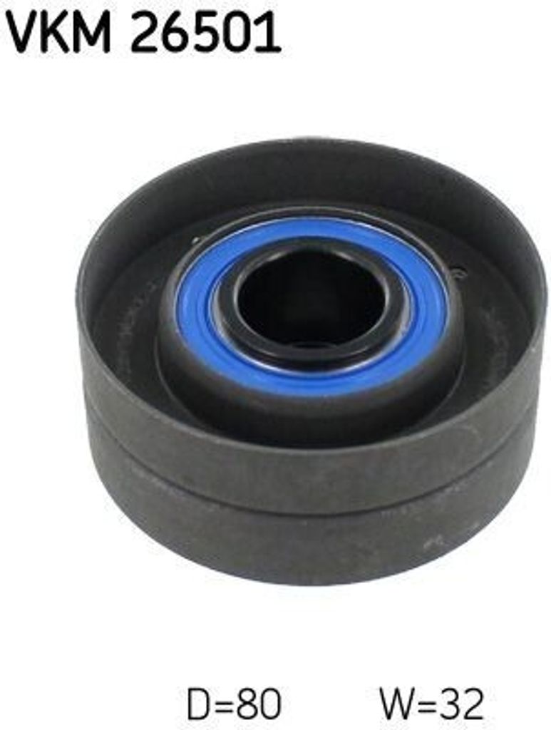 SKF VKM 26501 Umlenk-/Führungsrolle, Zahnriemen OE 7700862615 kompatibel mit Espace, Laguna, Safrane