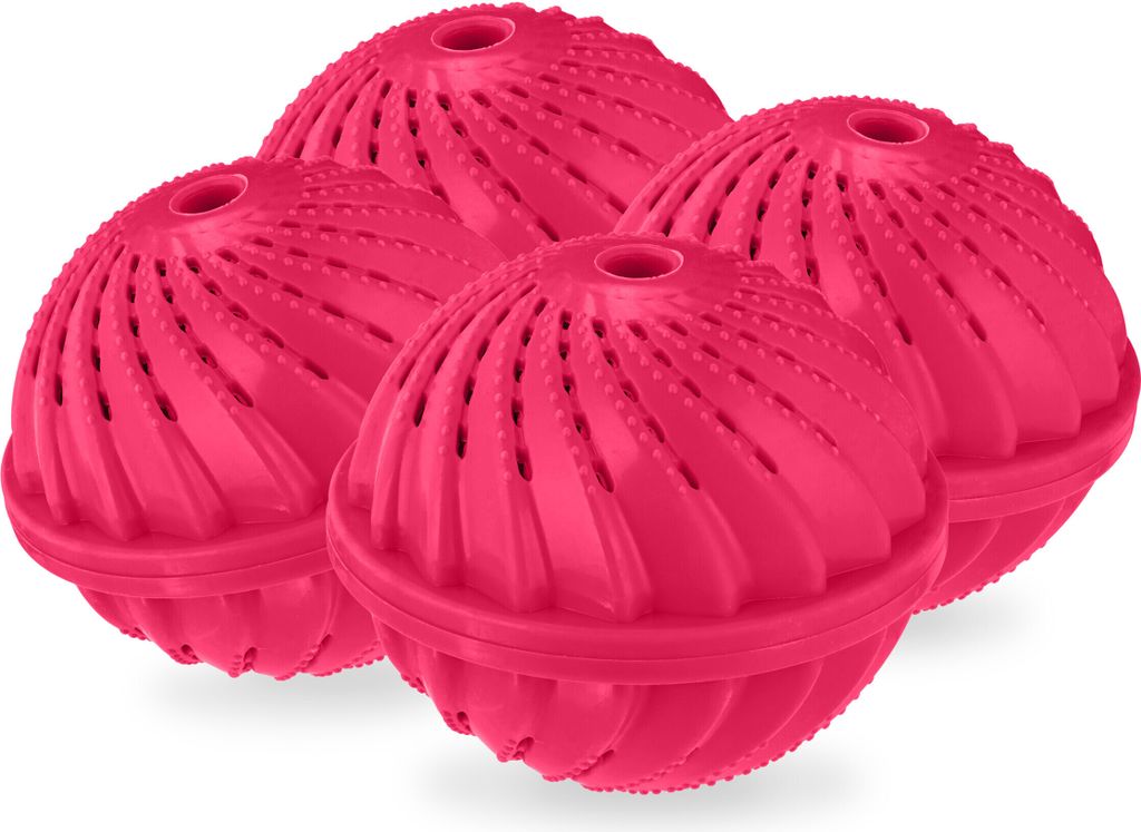 relaxdays Pinker Waschball 4er Set