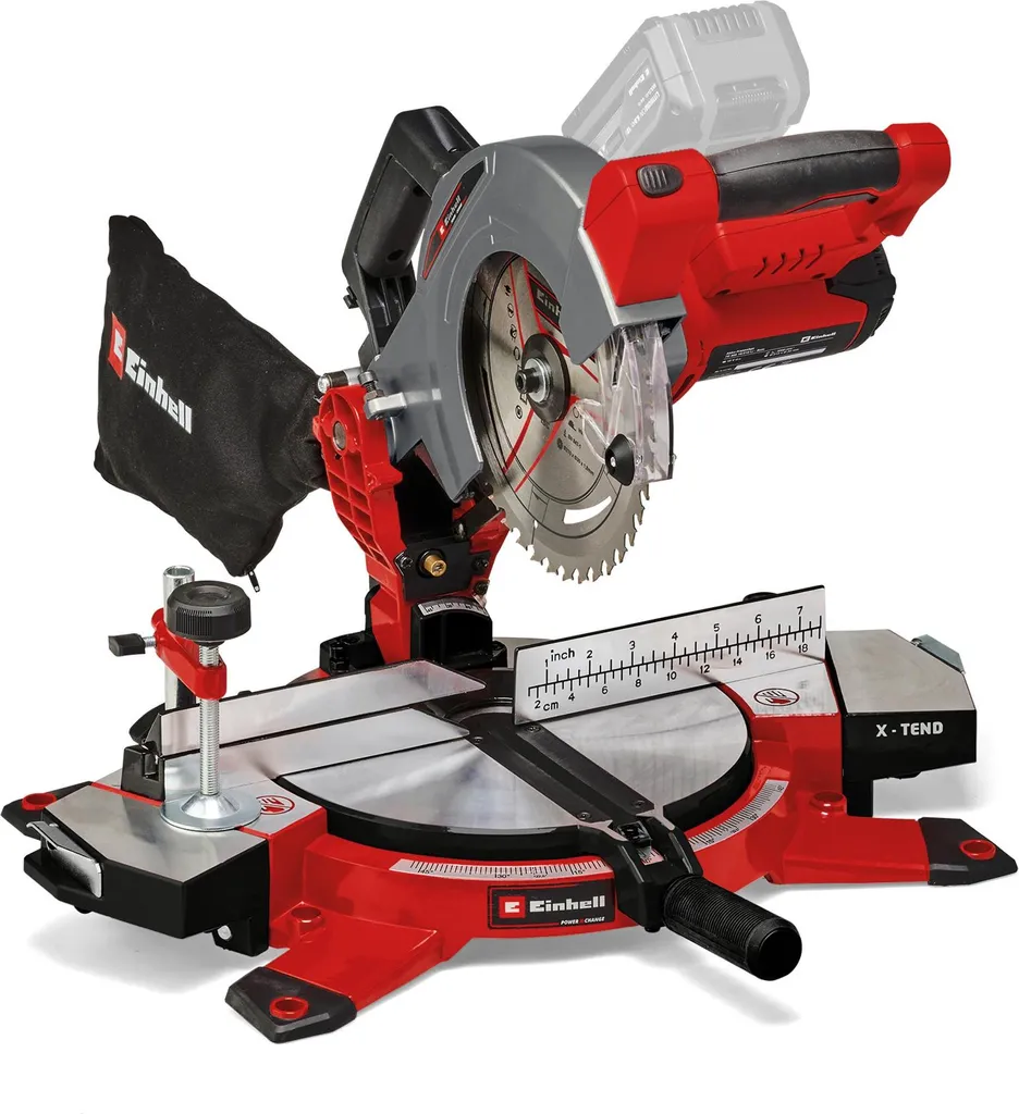 Scie Circulaire à Onglets 210mm Einhell TE-MS 18/210 Li Solo Compacte 18V - 38