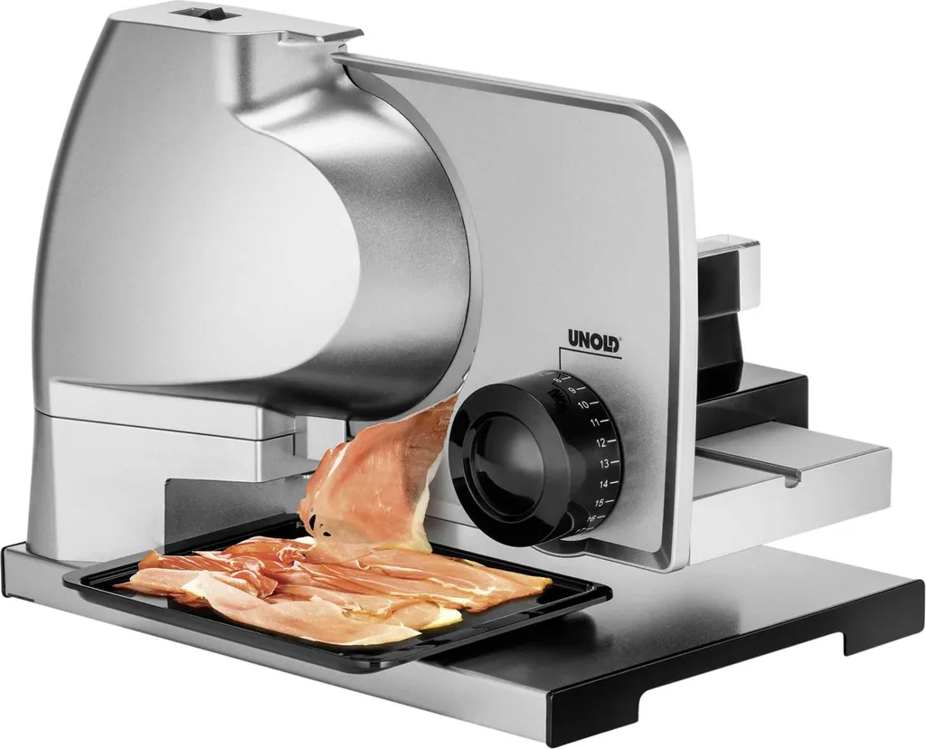 Unold 78826 Metall Plus - Affettatrice Professionale per Uso Domestico