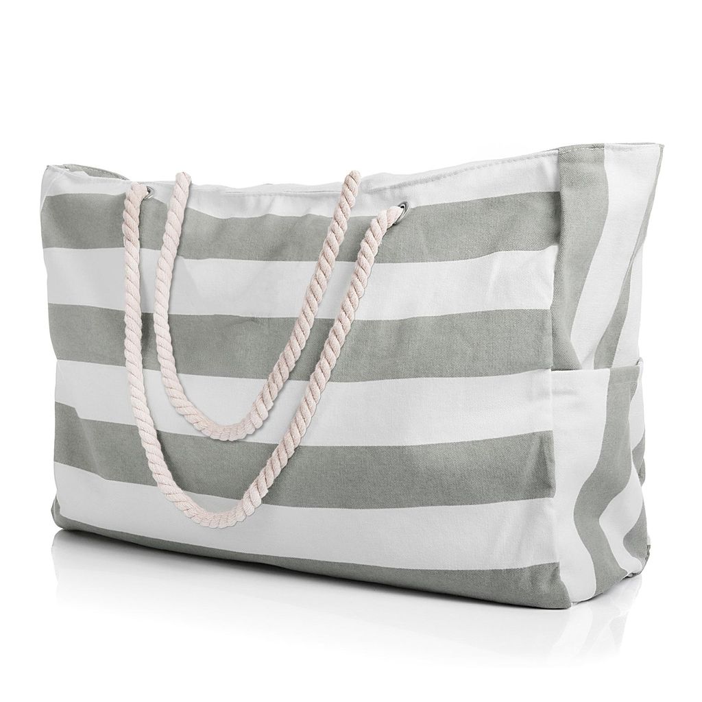 Strandtasche XXL Badetasche Strandtasche mit Reißverschluss Produktbild 