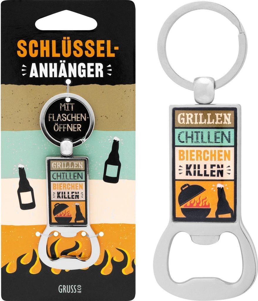 GRUSS & CO Flaschenöffner Motiv "Grillen, Chillen, Bierchen Produktbild 