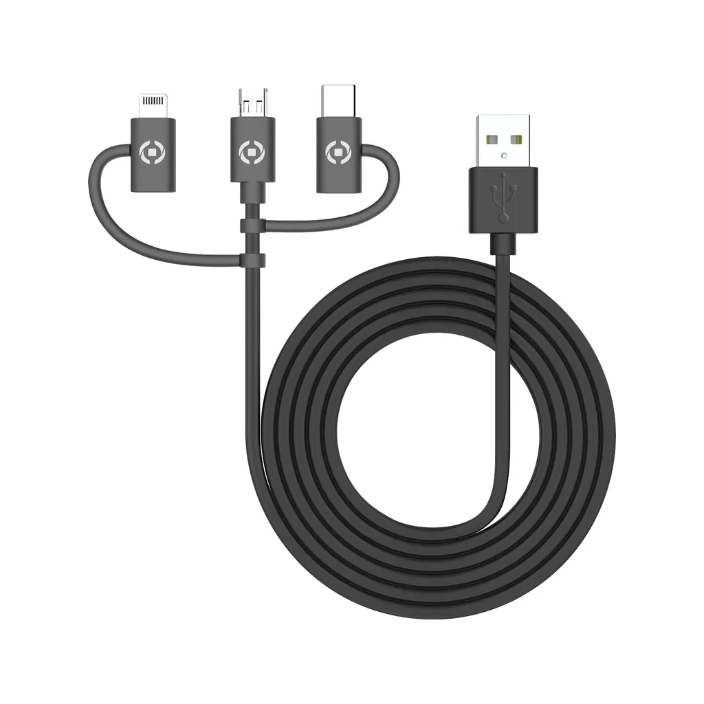 Câble 3-en-1 Micro USB Lightning USB-C 1m pour recharge multi-appareils - 3