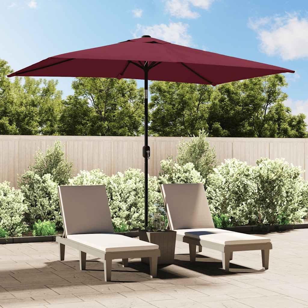 vidaXL Parasol z metalowym drążkiem 300x200 cm Bordeaux Zdjęcie produktu 