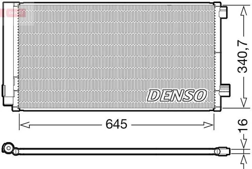 DENSO DCN06020 Condenseur de Climatisation avec Déshydrateur pour FIAT 500X