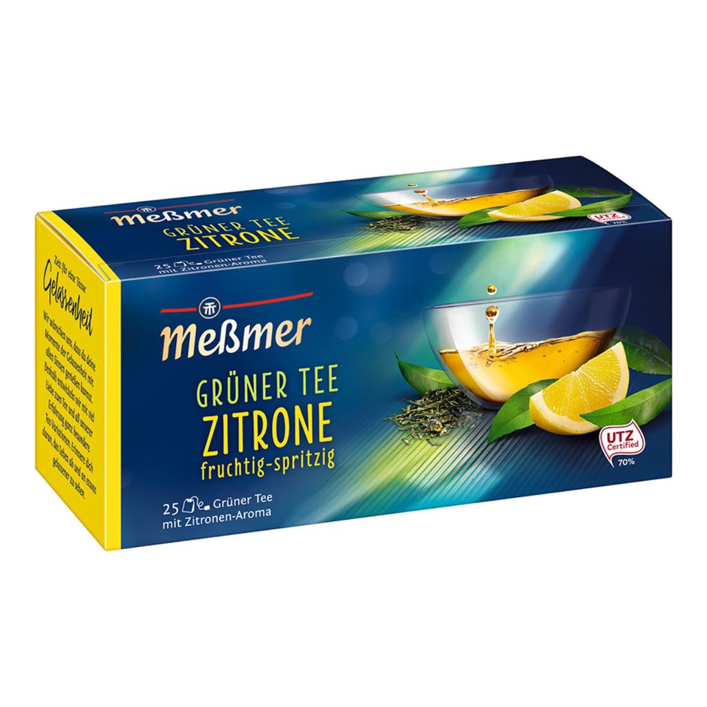 Meßmer Grüner Tee Zitrone fruchtig und spritzig im Beutel 43g
