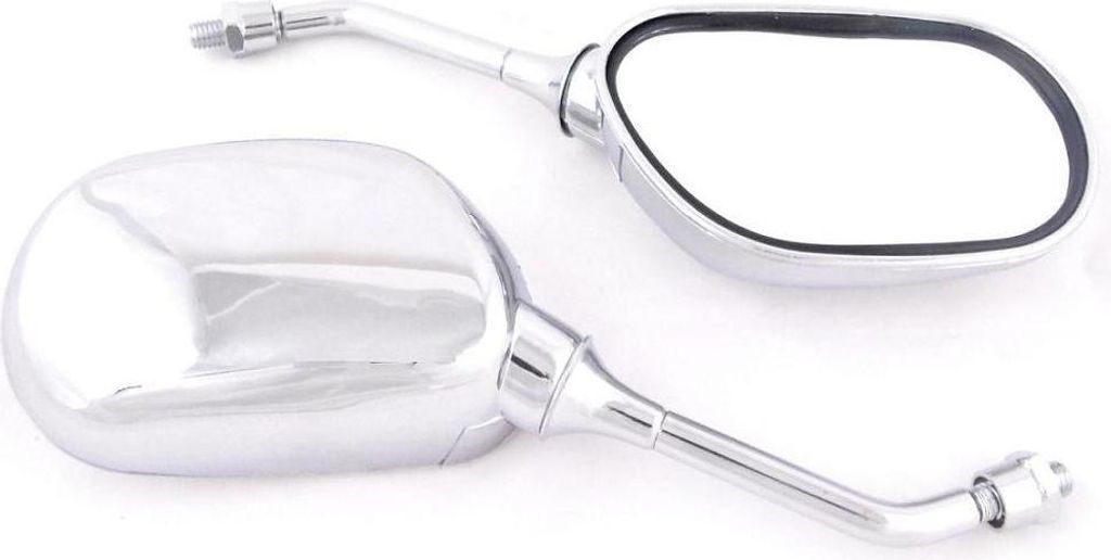 Spiegel Paar Universal M8 Chrom Oval