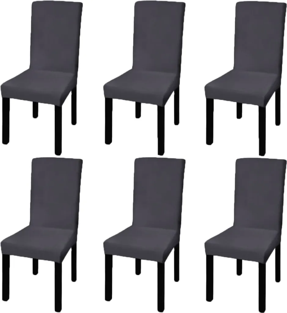 Housses de chaises pour réception et mariage anthracite stretch x6