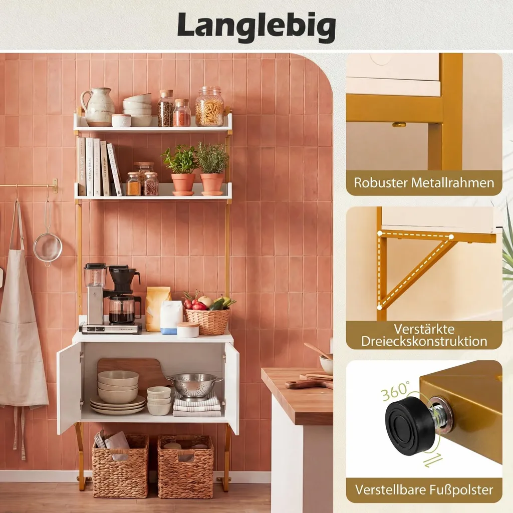 Étagère de rangement pour petits espaces et bureau blanc - 5
