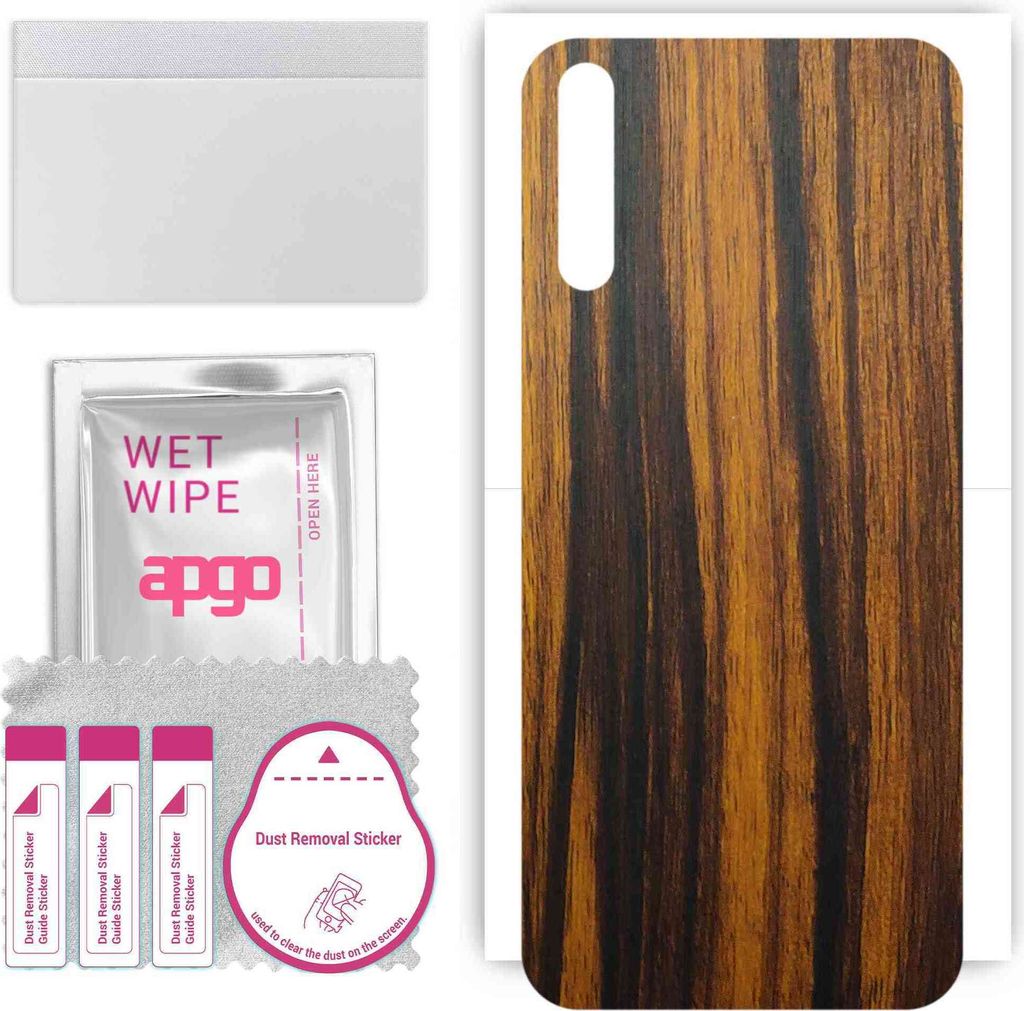 apgo Rückseite Schutzfolie, Skin, kompatibel mit Huawei Y8p, Hinten Displayschutzfolie aus Vinylfolie, kratzfest, einfache Montage - Tigerwood