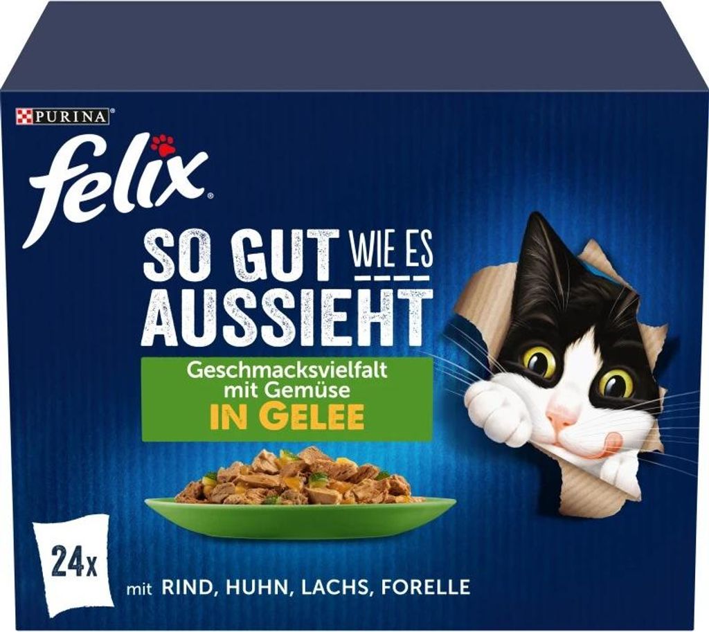 FELIX So gut wie es aussieht Katzenfutter nass in Gelee mit Produktbild 