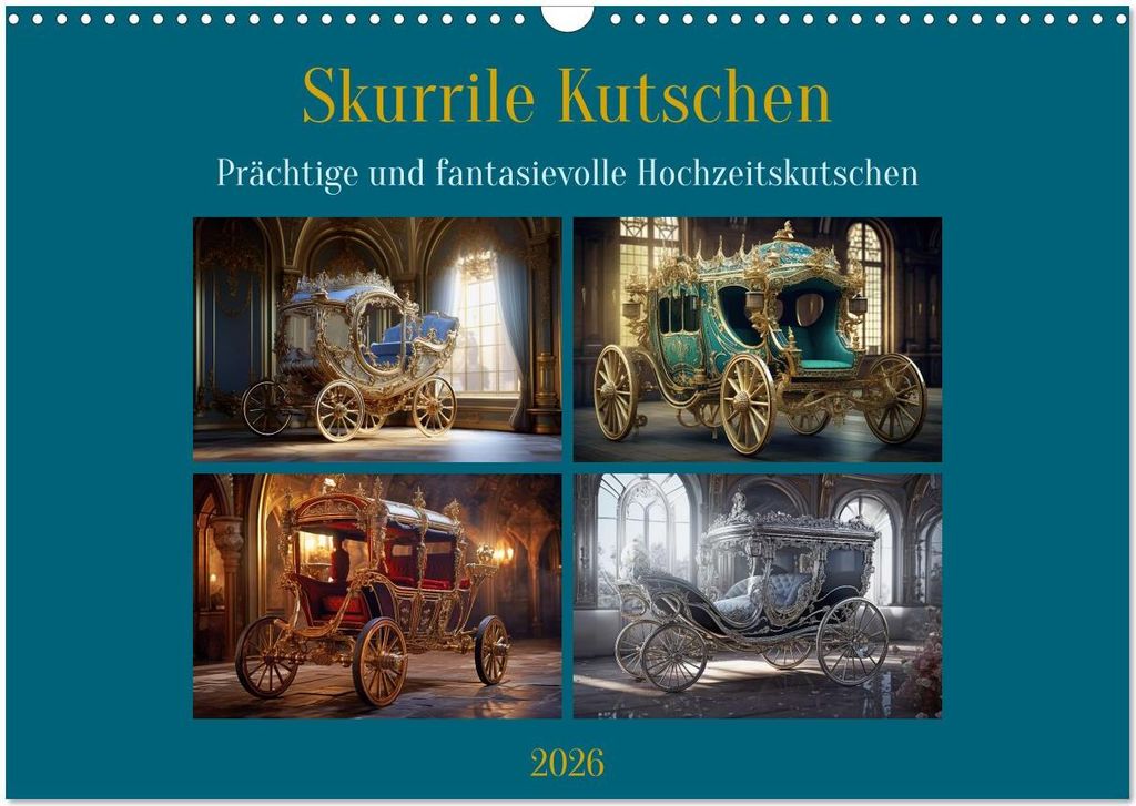 Skurrile Kutschen (Wandkalender 2026 DIN A3 quer), CALVENDO Monatskalender