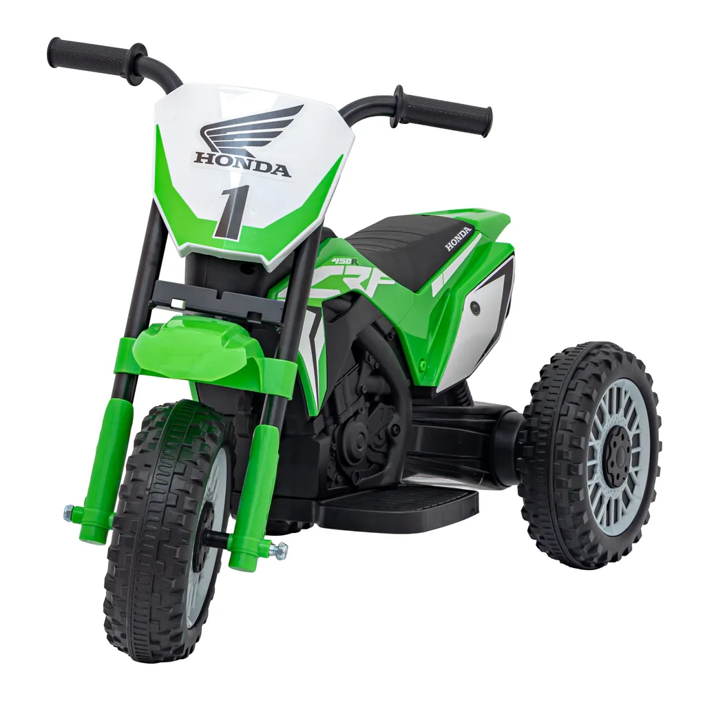 Moto cross électrique Honda CRF 450R 3 roues pour enfant verte
