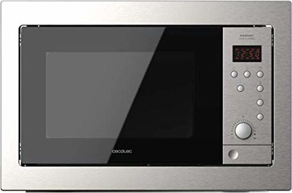 Cecotec Digitale und einbaubare Mikrowelle mit 25 Liter Fassungsvermögen GrandHeat 2500 Built-In Steel Black. Grill und 900 W Leistung NS