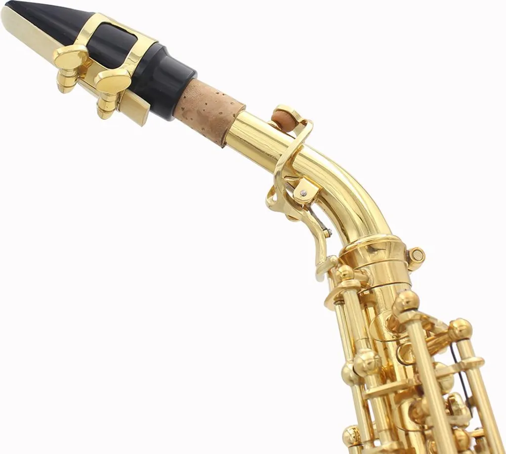 Saxophone soprano lourd 2,9 lbs en or avec étui rigide pour étudiants