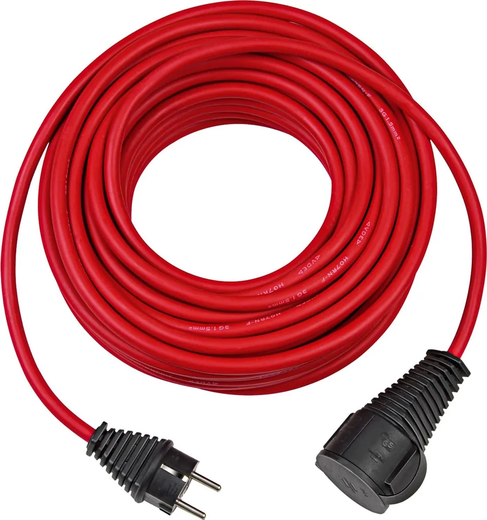 Brennenstuhl 1167830 Prolunga 25m Rossa IP44 H07RN-F 3G1,5 Neoprene