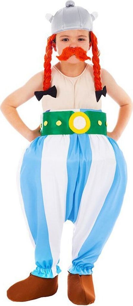Obelix-Lizenzkostüm für Kinder Gallier-Kinderkostüm bunt - 128 (7-8 Jahre)