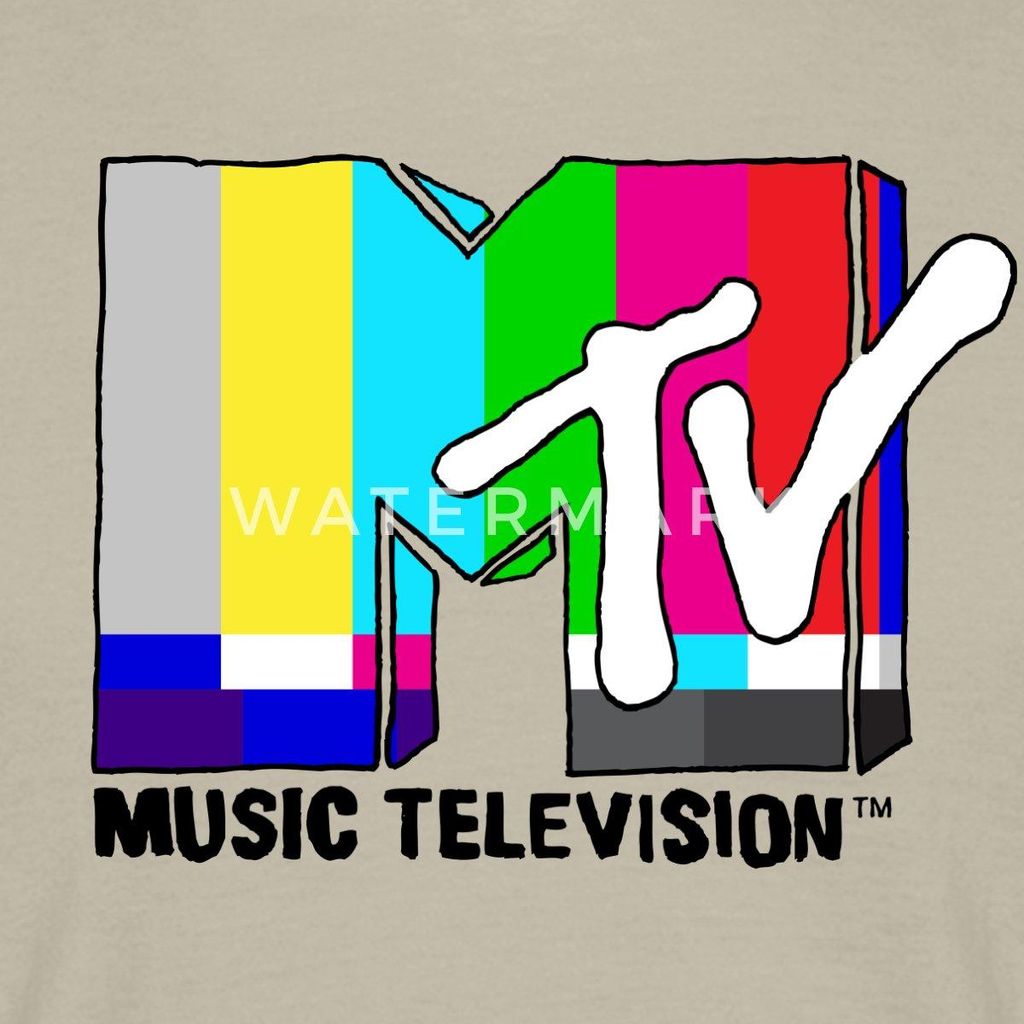 Spreadshirt MTV Music Television TV-Statik-Logo Männer T-Shirt, S, Sandbeige