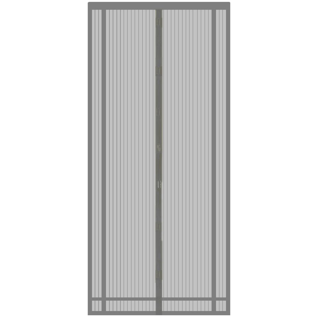 Sekey Fliegengitter Für Balkontür 90 x 210 cm Magnetvorhang Fuer Balkontueren Ohne Bohren, Moskitonetz Grau
