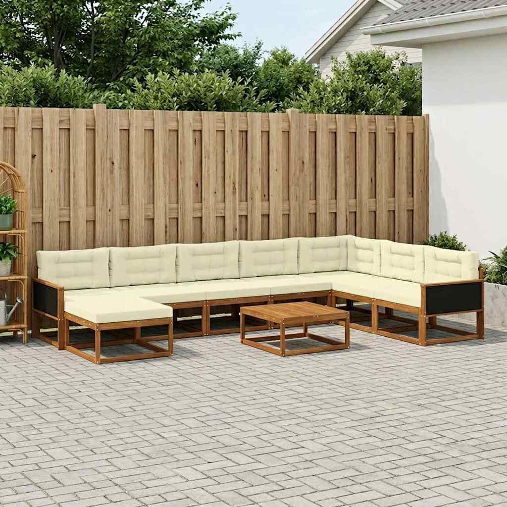 Möbel Outdoor-Sofagarnitur mit Kissen 9 pcs Massivholz AkazieGartensofas - Gartensofas c998