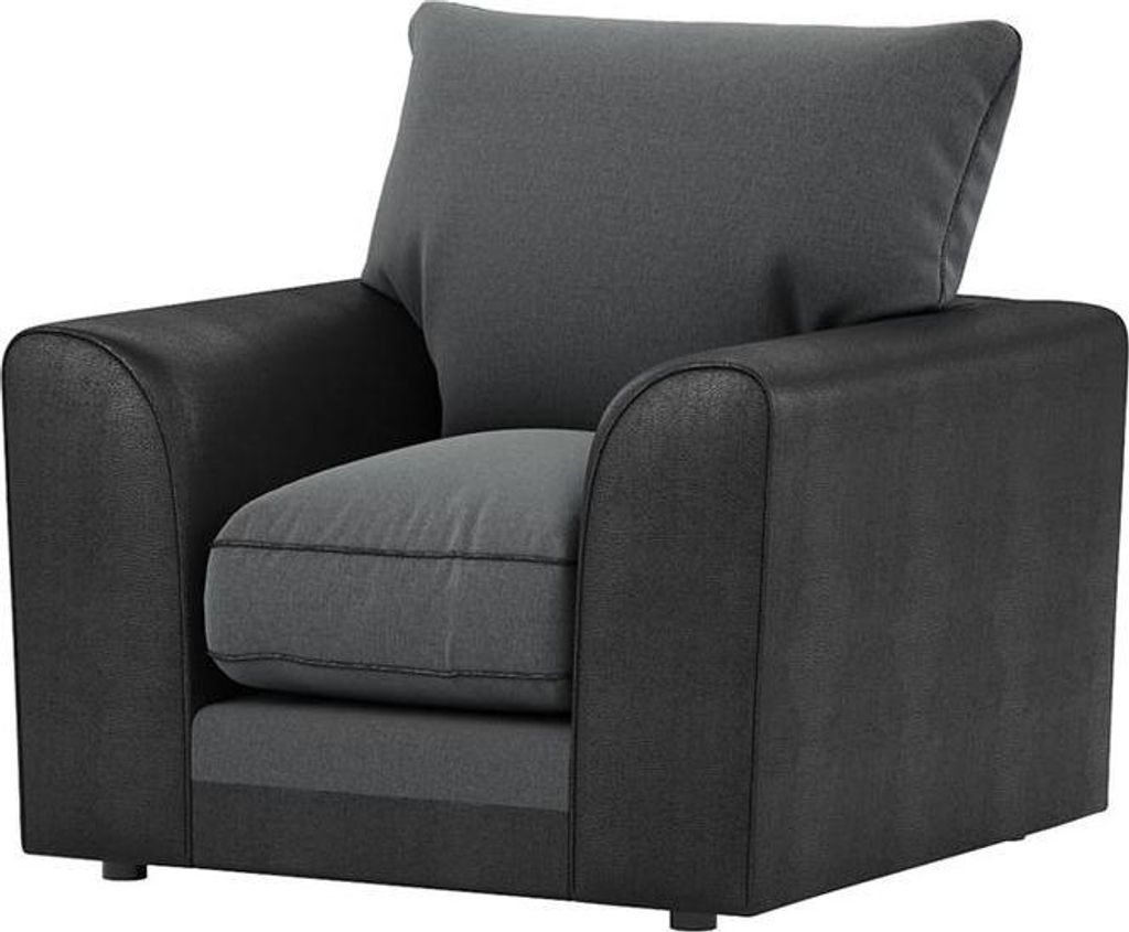 Sessel Dillon-Malmo 95/Snake black-Polyesterfasern + Schaumstoff