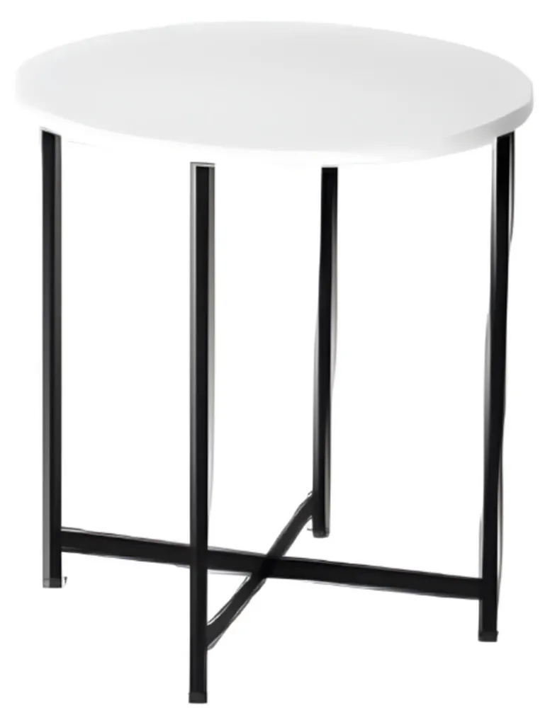 Petite table basse ronde blanche trendy pour studio et salon urbain