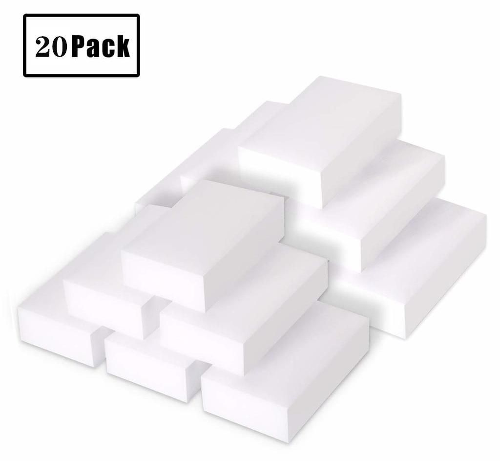 20 Stück Schwämme, sogenannte Zauberschwämme, eignen sich hervorragend zum Entfernen hartnäckiger Streifen auf Schuhen und zum Reinigen von Fle...