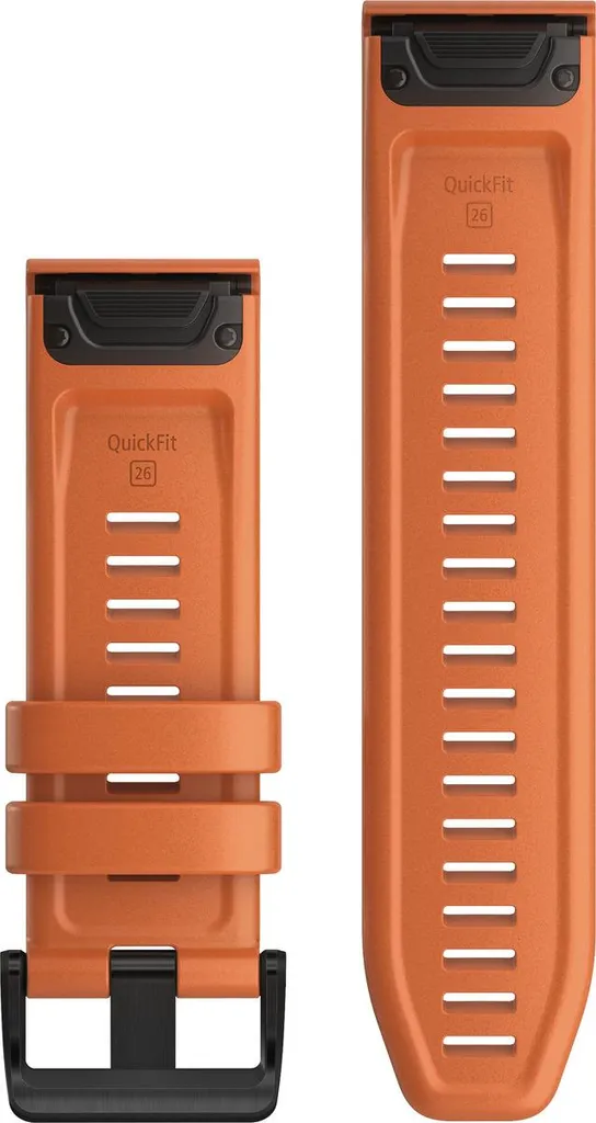 Bracelet Garmin QuickFit 26mm silicone orange bicolore résistant