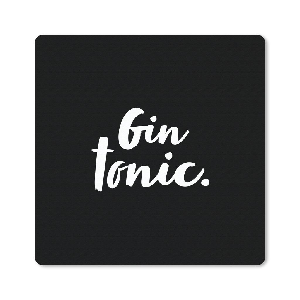 MuchoWow Mauspad Mousepad Gin Tonic - Zitate - Cocktails - Getränke 20x20 cm - Mousepads - Maus Mat - Pad - Mausunterlage - Desk Mat - Bureauart...